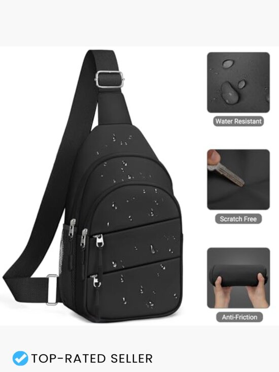 Sling Backpack Crossbody Bag Anti Theft Lightweight Hiking Daypack Travel main image 4
